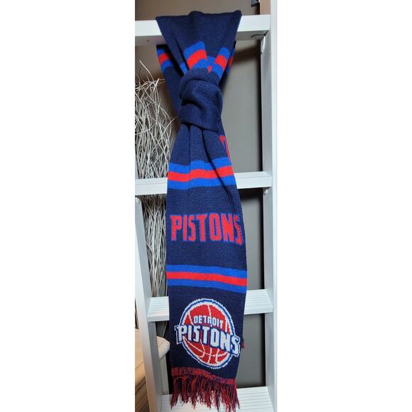 Detroit Pistons NBA Basketball Knit Scarf Forever Authentic Sports Fan Apparel - Picture 1 of 4